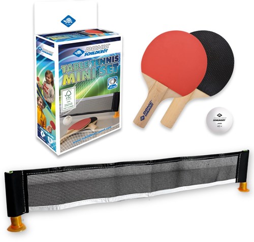 Schildkröt tafeltennis Mini FSC set met net en FSC batjes