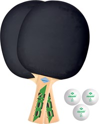 Schildkröt tafeltennis set Speedy Fetzner 400 FSC hout 2 batjes 3 ballen