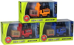 Die-cast heftruck speelgoed geel met metaal en kunststof