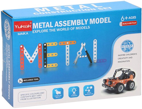 Metalen bouwpakket terreinbuggy speelgoed bouwset 164-delig STEM-3
