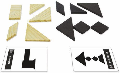HOT Games tangram houten puzzelspel dubbel kist 60 voorbeelden-3