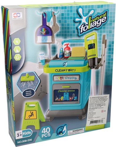 Albatros Hengelsport schoonmaak speelgoed trolley set 40-delig voor kinderen-2