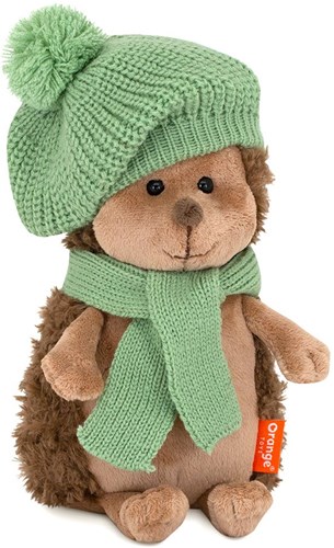 Orange Toys knuffel egel met groene baret - pluche speelgoed-3