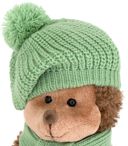Orange Toys knuffel egel met groene baret - pluche speelgoed-2