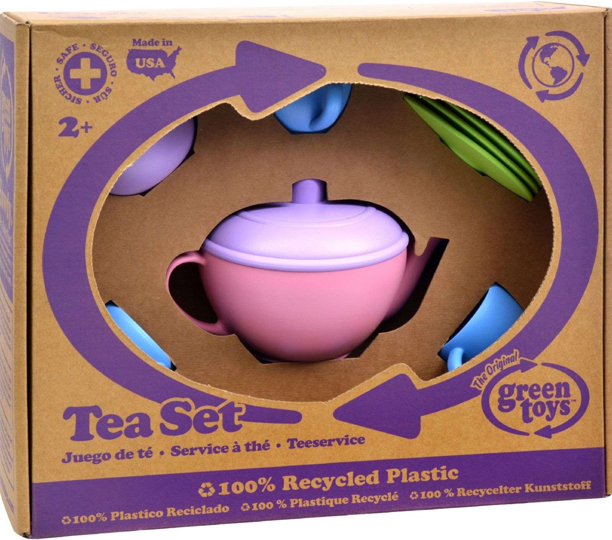 green toys tea set pink