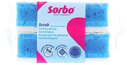 Sorbo schoonmaakspons XL badkamer 2 stuks - extra absorberend