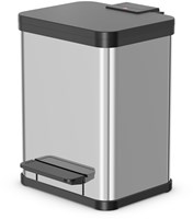 Hailo pedaalemmer afvalscheider RVS 2 x 9 liter - soft close prullenbak-2
