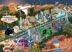 Wooden.City houten puzzel Las Vegas XL750 - legpuzzel cadeau