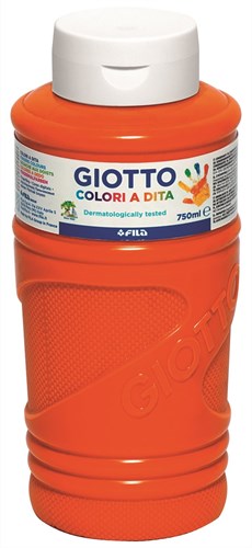 Giotto vingerverf oranje 750 ml - Creatieve kinder verf fles