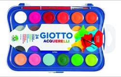 Giotto Giotto - Box Of 24 Colour Blocks 30Mm + Brush