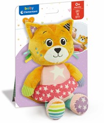 Clementoni pluche knuffel kat babyspeelgoed - zachte babyknuffel kat