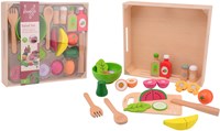 Jouéco - Saladeset speelgoed in houten tray voor kinderen