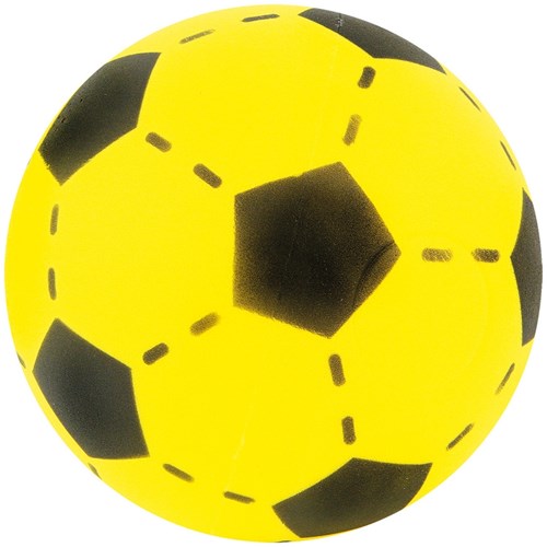 Softbal foam geel - speelgoed bal 20 cm voor binnen en buiten-3