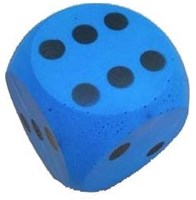 Twisk foam dobbelsteen blauw 16 cm - groot dobbelspel speelgoed-2