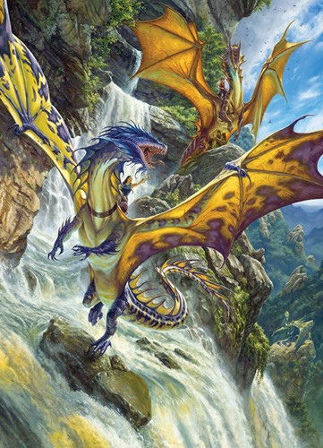 Cobble Hill puzzel Waterfall Dragons - 1000 stukjes