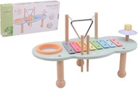 Jouéco houten muziektafel speelgoed - kleurrijke muziek tafel