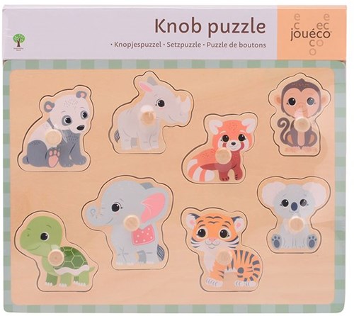 Jouéco houten dierenpuzzel Wildies Family - educatief speelgoed-3
