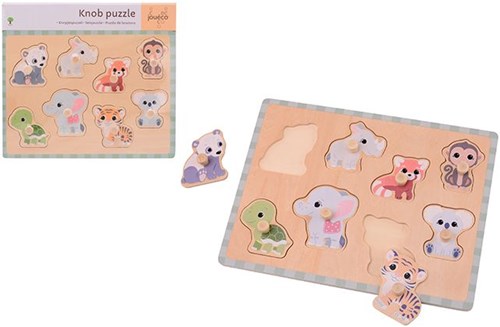 Jouéco houten dierenpuzzel Wildies Family - educatief speelgoed-2