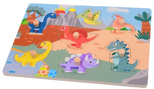 Jouéco houten dino puzzel - vormenpuzzel voor kinderen - FSC hout-3