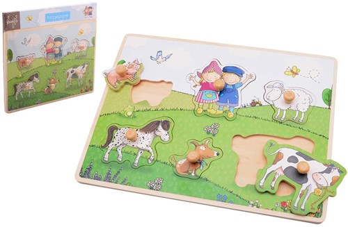Johntoy Fien en Teun houten puzzel educatief speelgoed motoriek-2
