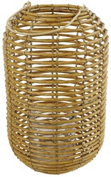 Countryfield windlicht kunststof naturel H33cm buiten tuin sfeer