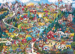Heye legpuzzel Go Camping 2000 stukjes - cartoon puzzel