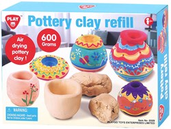 Play Pottenbak Klei navulling 600gr - zelfhardende klei set