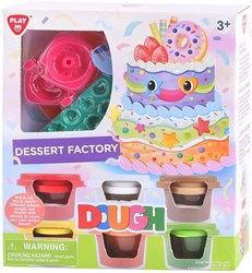 Playgo klei speelset toetjes - 6 kleurrijke kleipotjes voor kinderen