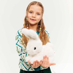 Orange Toys knuffel konijn wit 20cm - superzacht pluche speelgoed