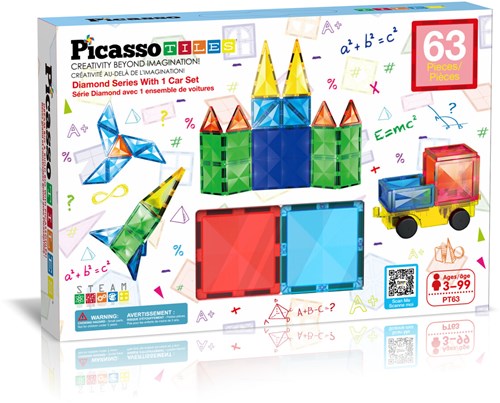 Picasso Tiles Magnetische Bouwset Diamond Series 63-delig - Educatief Speelgoed