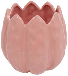 Countryfield bloempot tulp roze decoratie 12x12x13cm