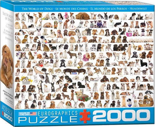 Eurographics puzzel World of Dogs - 2000 stukjes