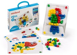 Miniland mozaïek speelgoed Pegs 20mm kleurrijk creatief spel