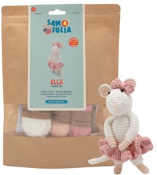 Het Muizenhuis haakset Ella muis 12 cm DIY knuffelmuis poppenhuis