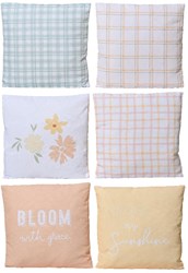 Decoris buitenkussen polyester 45x45cm kleurrijk voor kinderen