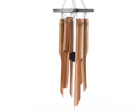 Decoris windgong bamboe hout tuinaccessoire rustgevende klanken
