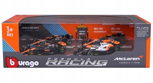 Bburago F1 McLaren raceauto set Lando Norris 1:43 - 4 modellen