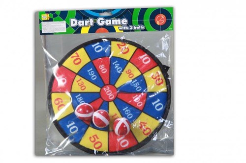 Dartbord soft speelgoed klittenband 28 cm met 3 ballen voor kinderen