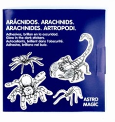 Harlekijn glow in the dark stickers spinnen - 10 stuks decoratie