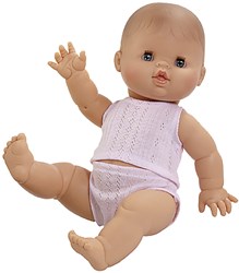 Paola Reina Gordi Babypop Meisje Pyjama Wit - 34 cm Pop Speelgoed