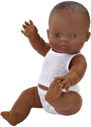 Paola Reina babypop Gordi jongen donker ondergoed 34 cm - vanillegeur