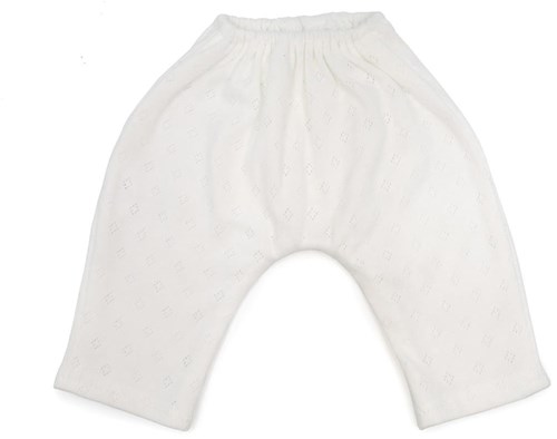 Asi poppenkleding lange katoenen broek wit poppenaccessoire