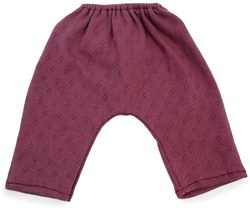 Asi poppenkleding lange katoenen broek donkerroze poppenoutfit