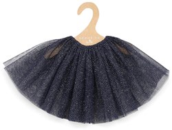 Asi poppenrok tule navy blauw goud - poppenkleding accessoire