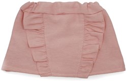 Asi poppenrokje - korte rok met kanten afwerking, roze, poppenkleding