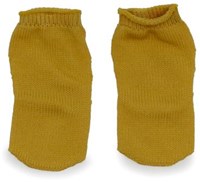 Asi poppenkleding sokken okergeel - pop accessoires polyester