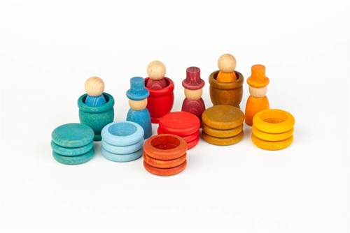 Grapat houten speelgoed zomerse speelset - 27 stuks fantasie
