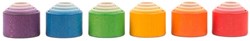 Grapat houten speelgoed Nest Bowls regenboogkleurig 24 stuks