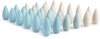 Grapat houten mandala sneeuwvlokjes blauw-wit 36 stuks speelgoed-2
