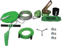 Trelines zipline buitenspeelgoed 30m met rem - Quickset - avontuurlijke speelset-3